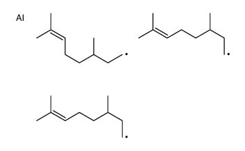 tris(3,7-dimethyloct-6-enyl)aluminium Structure