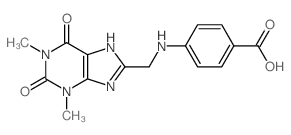 Benzoic acid,4-[[(2,3,6,9-tetrahydro-1,3-dimethyl-2,6-dioxo-1H-purin-8-yl)methyl]amino]- picture