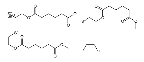 dimethyl 11-butyl-11-[[2-[(6-methoxy-1,6-dioxohexyl)oxy]ethyl]thio]-6,16-dioxo-7,15-dioxa-10,12-dithia-11-stannahenicosanedioate Structure