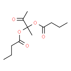 Bis(butanoic acid)1-methyl-2-oxopropylidene ester structure