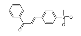 3-(4-methylsulfonylphenyl)-1-phenylprop-2-en-1-one结构式