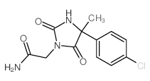 1-Imidazolidineacetamide,4-(4-chlorophenyl)-4-methyl-2,5-dioxo- structure