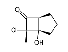 (1RS,5RS,7RS)-7-chloro-1-hydroxy-7-methylbicyclo[3.2.0]heptan-6-one结构式