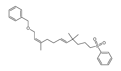 (2Z,6E)-1-benzyloxy-11-phenylsulphonyl-3,8,8-trimethylundeca-2,6-diene结构式