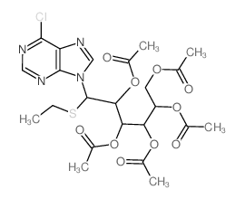 [3,4,5,6-tetraacetyloxy-1-(6-chloropurin-9-yl)-1-ethylsulfanyl-hexan-2-yl] acetate picture