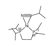 [(1,2-bis(diisopropylphsophino)ethane)Ni(η-isobutyronitrile)]结构式