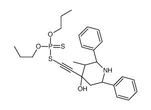 (2S,3R,4S,6R)-4-(2-dipropoxyphosphinothioylsulfanylethynyl)-3-methyl-2,6-diphenylpiperidin-4-ol Structure