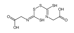 2-[(carboxymethylcarbamothioyldisulfanyl)carbothioylamino]acetic acid Structure