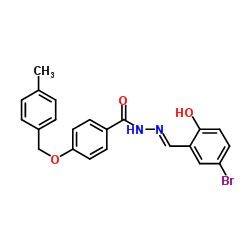 N'-[(E)-(5-Bromo-2-hydroxyphenyl)methylene]-4-[(4-methylbenzyl)oxy]benzohydrazide结构式