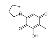 2,5-Cyclohexadiene-1,4-dione,3-hydroxy-2-methyl-5-(1-pyrrolidinyl)-(9CI) Structure