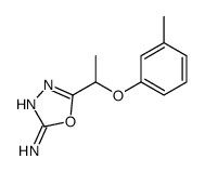 5-[1-(3-Methylphenoxy)ethyl]-1,3,4-oxadiazol-2-amine结构式