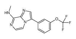 N-methyl-3-[3-(trifluoromethoxy)phenyl]imidazo[1,2-a]pyrazin-8-amine结构式