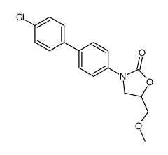 3-[4-(4-chlorophenyl)phenyl]-5-(methoxymethyl)-1,3-oxazolidin-2-one结构式