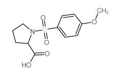 1-[(4-甲氧基苯基)磺酰基]吡咯烷-2-羧酸结构式