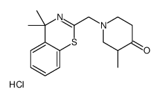 1-[(4,4-dimethyl-1,3-benzothiazin-2-yl)methyl]-3-methylpiperidin-4-one,hydrochloride Structure