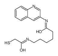 N-quinolin-3-yl-6-[(2-sulfanylacetyl)amino]hexanamide结构式