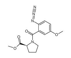 (S)-1-(2-Azido-5-methoxy-benzoyl)-pyrrolidine-2-carboxylic acid methyl ester Structure