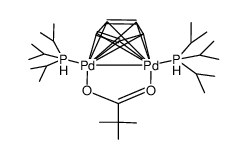 μ-(Cyclopentadienyl)-μ-(2,2-dimethylpropionato)-bis(triisopropylphosphan)dipalladium(I)结构式