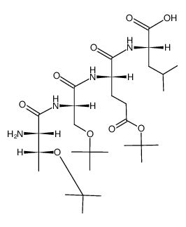 H-Thr(But)-Ser(But)-Glu(OBut)-Leu-OH Structure