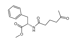 (S)-2-(5-Oxo-hexanoylamino)-3-phenyl-propionic acid methyl ester结构式