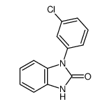 1-(3-chlorophenyl)-1,3-dihydro-2H-benzimidazol-2-one结构式