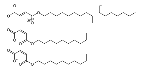 decyl (all-Z)-6-[[4-(decyloxy)-1,4-dioxobut-2-enyl]oxy]-6-octyl-4,8,11-trioxo-5,7,12-trioxa-6-stannadocosa-2,9-dienoate structure