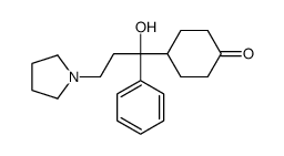 4-(1-hydroxy-1-phenyl-3-pyrrolidin-1-ylpropyl)cyclohexan-1-one结构式