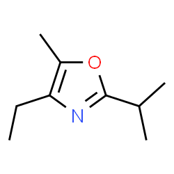 Oxazole, 4-ethyl-5-methyl-2-(1-methylethyl)- (9CI)结构式