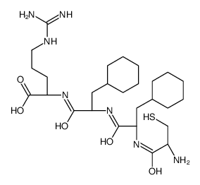 (2R)-2-[[(2S)-2-[[(2R)-2-[[(2R)-2-amino-3-sulfanylpropanoyl]amino]-3-cyclohexylpropanoyl]amino]-3-cyclohexylpropanoyl]amino]-5-(diaminomethylideneamino)pentanoic acid Structure