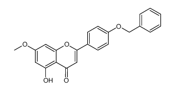 2-(4-benzyloxy-phenyl)-5-hydroxy-7-methoxy-chromen-4-one结构式