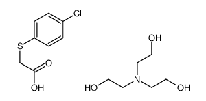 2-[bis(2-hydroxyethyl)amino]ethanol,2-(4-chlorophenyl)sulfanylacetic acid Structure