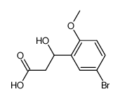 3-(5-bromo-2-methoxy-phenyl)-3-hydroxy-propionic acid结构式