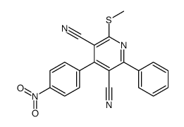 2-methylsulfanyl-4-(4-nitrophenyl)-6-phenylpyridine-3,5-dicarbonitrile Structure