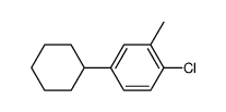1-chloro-4-cyclohexyl-2-methyl-benzene结构式