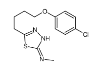 5-[4-(4-chlorophenoxy)butyl]-N-methyl-1,3,4-thiadiazol-2-amine Structure