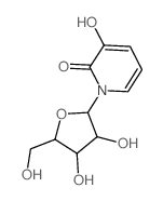 1-[3,4-dihydroxy-5-(hydroxymethyl)oxolan-2-yl]-3-hydroxy-pyridin-2-one结构式