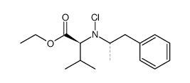 ethylN-chloro-N-(1-phenylpropan-2-yl)-L-valinate结构式