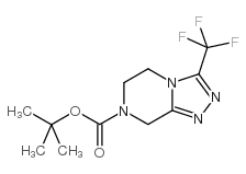 3-(三氟甲基)-5,6-二氢-[1,2,4]噻唑[4,3-A]吡嗪-7(8H)-羧酸叔丁酯结构式