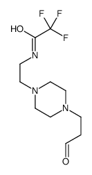 2,2,2-trifluoro-N-[2-[4-(3-oxopropyl)piperazin-1-yl]ethyl]acetamide Structure