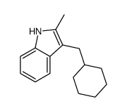 3-(cyclohexylmethyl)-2-methyl-1H-indole结构式