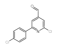 2-chloro-6-(4-chlorophenyl)pyridine-4-carbaldehyde结构式