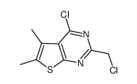 4-氯-2-氯甲基-5,6-二甲基噻吩并[2,3-d]嘧啶结构式