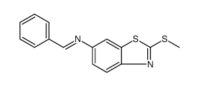 6-Benzothiazolamine, 2-(methylthio)-N-(phenylmethylene) Structure