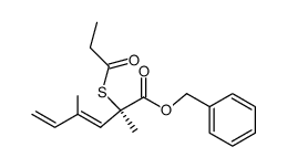 (R,E)-benzyl 2,4-dimethyl-2-(propionylthio)hexa-3,5-dienoate结构式