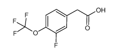 3-氟-4-(三氟甲氧基)苯乙酸结构式