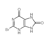 1H-Purine-6,8-dione,2-bromo-7,9-dihydro- structure