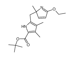 t-butyl 5-(5-ethoxy-2-methyl-2H-pyrrol-2-ylmethyl)-3,4-dimethylpyrrole-2-carboxylate结构式