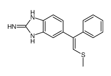6-(2-methylsulfanyl-1-phenylethenyl)-1H-benzimidazol-2-amine结构式
