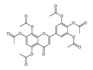 5,7,8,3',4',5'-hexahydroxyflavone hexaacetate结构式