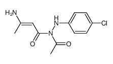 N-acetyl-3-amino-N'-(4-chlorophenyl)but-2-enehydrazide结构式